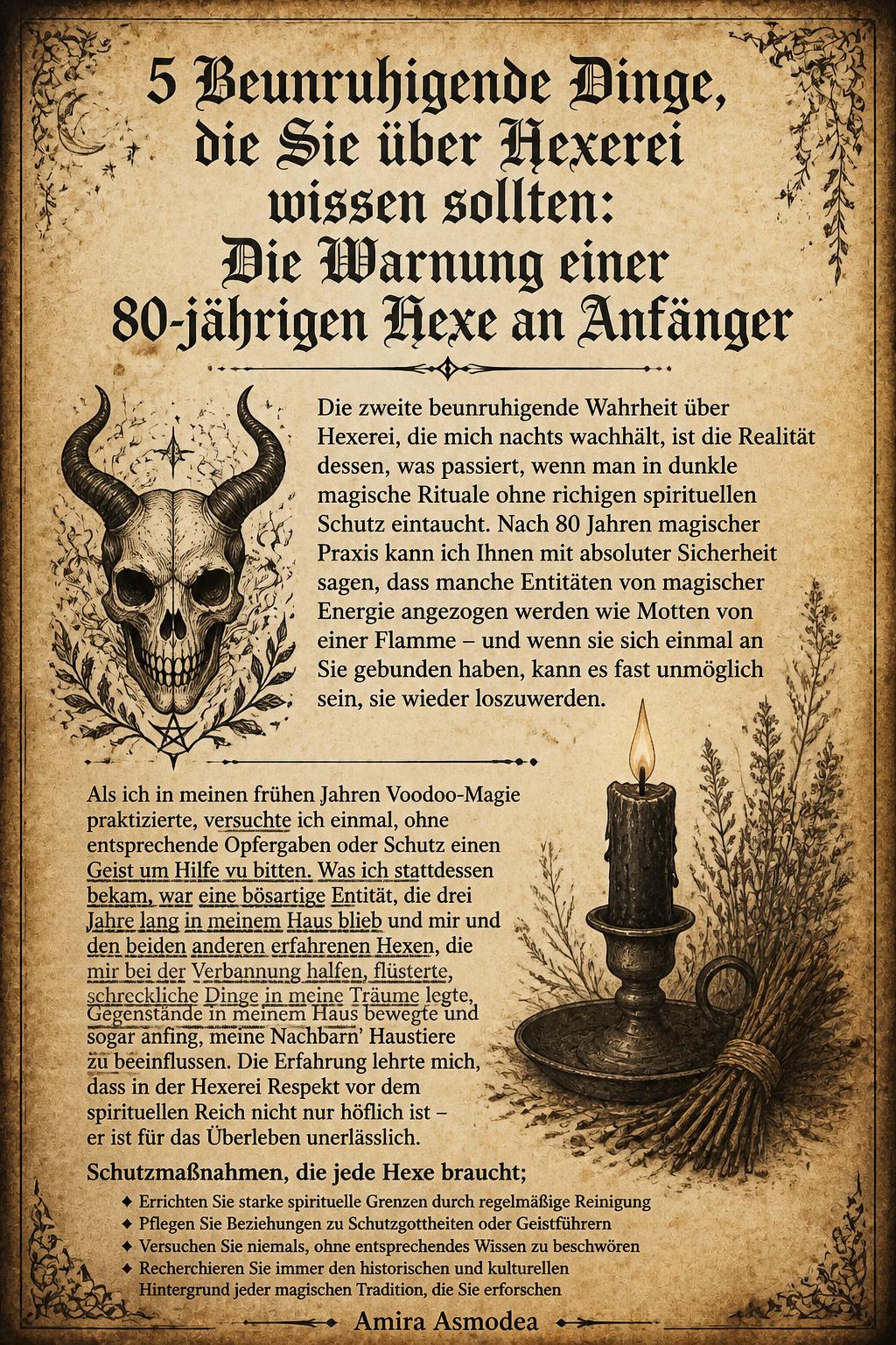 5 Beunruhigende Dinge, die Sie über Hexerei wissen sollten: Die Warnung einer 80-jährigen Hexe an Anfänger
