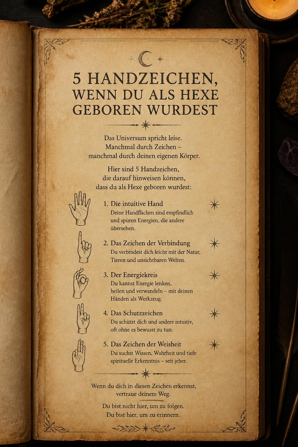 5 Handzeichen, wenn du als Hexe geboren wurdest