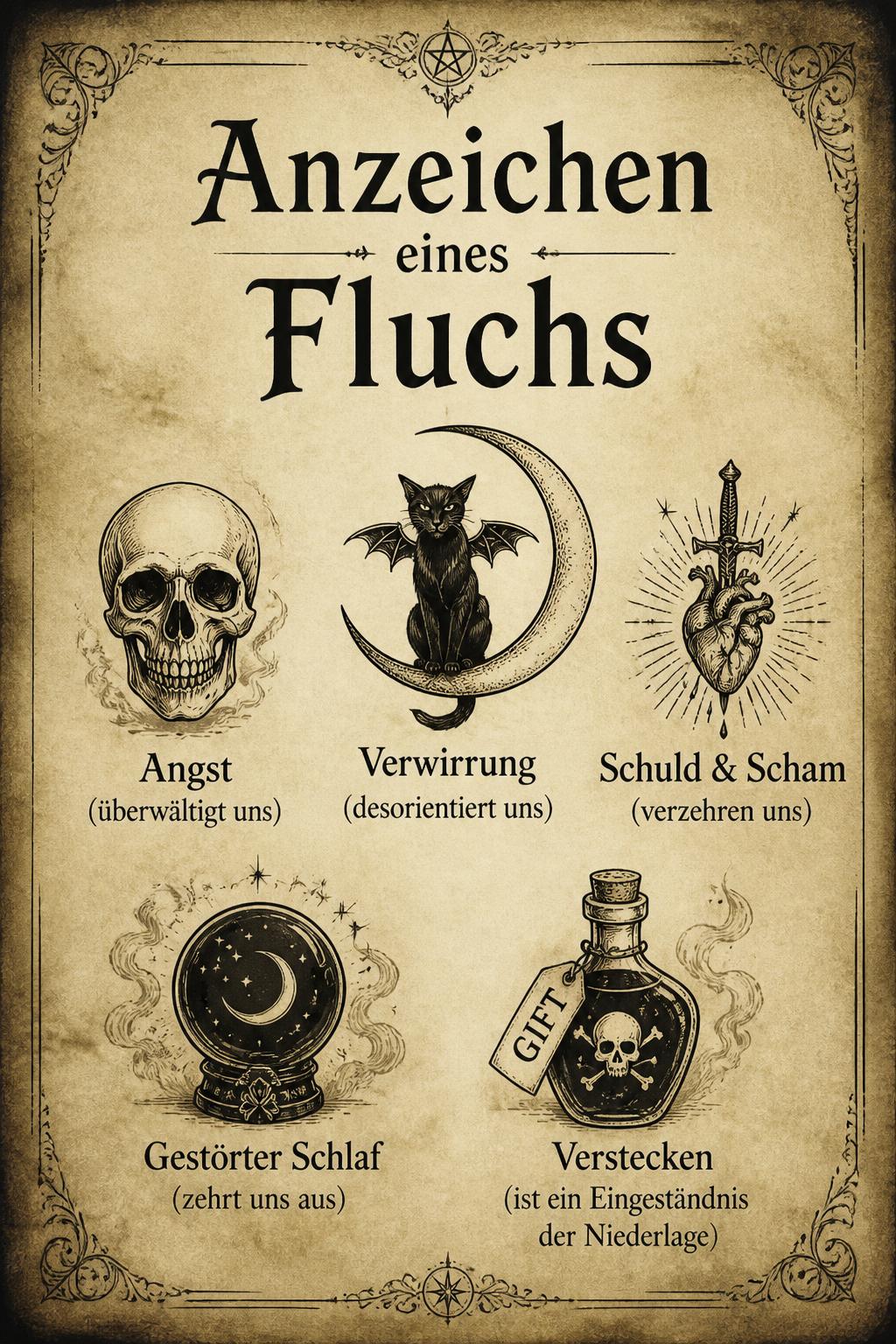 Anzeichen eines Fluchs