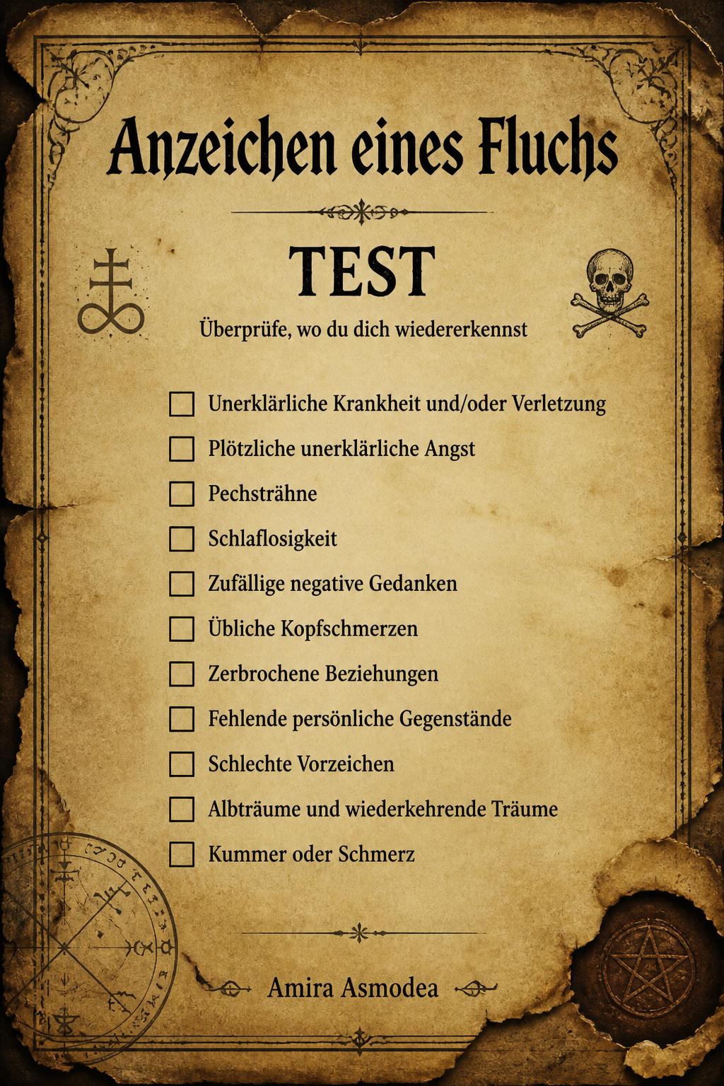 Anzeichen eines Fluchs