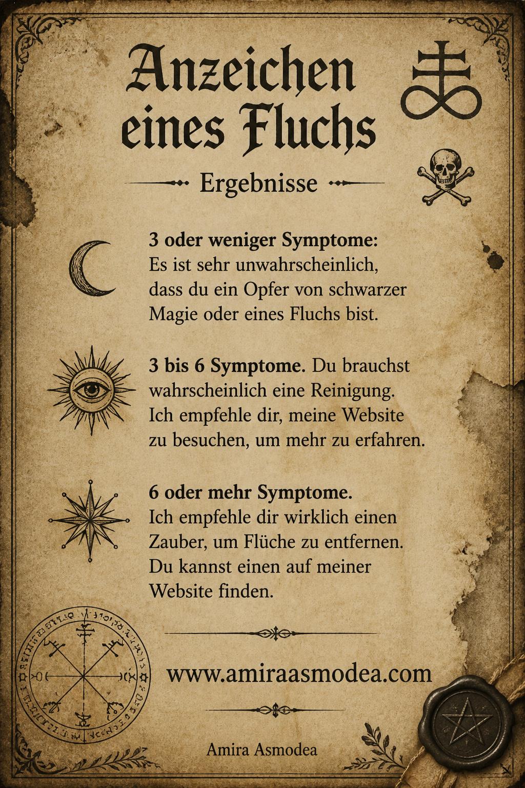Anzeichen eines Fluchs