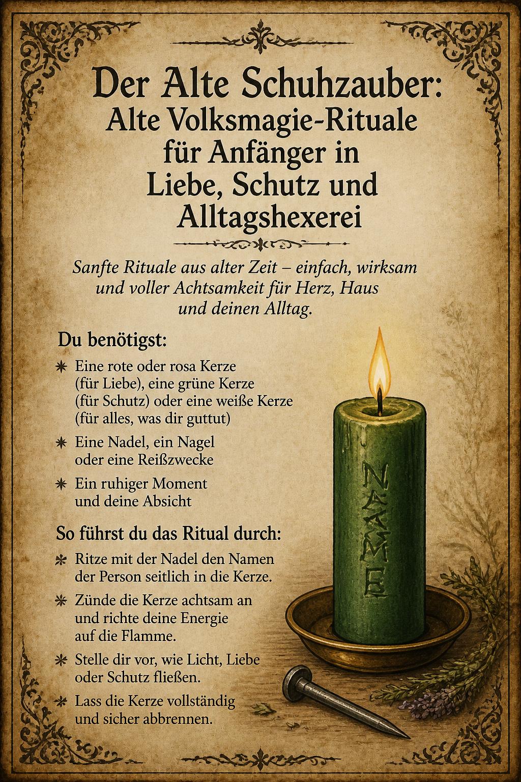 Der Alte Schuhzauber: Alte Volksmagie-Rituale für Anfänger in Liebe, Schutz und Alltagshexerei