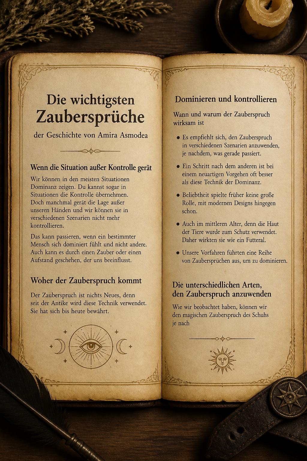 Die wichtigsten Zaubersprüche der Geschichte von Amira Asmodea