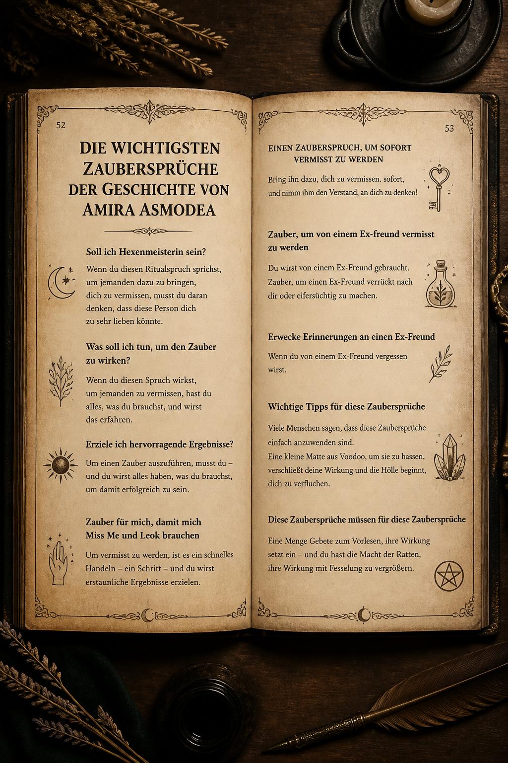 Die wichtigsten Zaubersprüche der Geschichte von Amira Asmodea