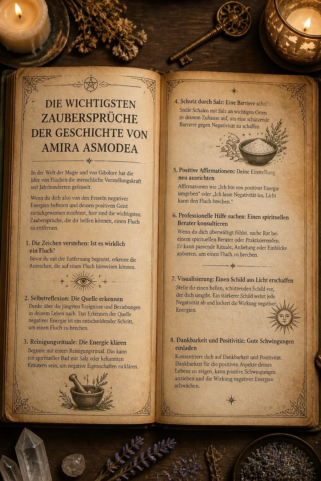 Die wichtigsten Zaubersprüche der Geschichte von Amira Asmodea