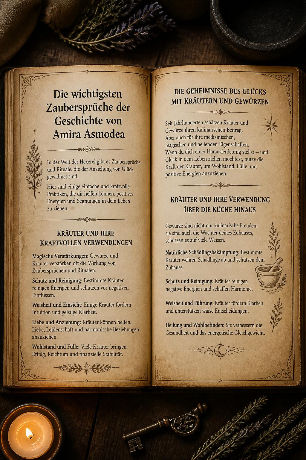 Die wichtigsten Zaubersprüche der Geschichte von Amira Asmodea