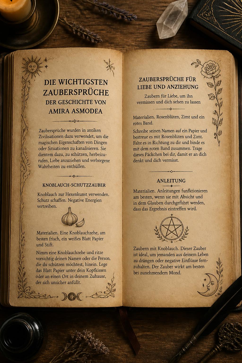 Die wichtigsten Zaubersprüche der Geschichte von Amira Asmodea