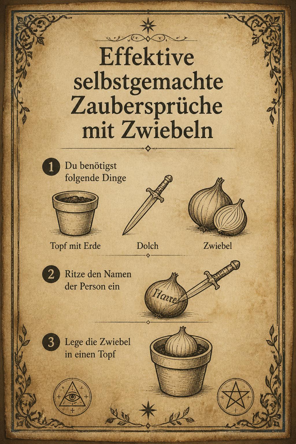 Effektive selbstgemachte Zaubersprüche mit Zwiebeln