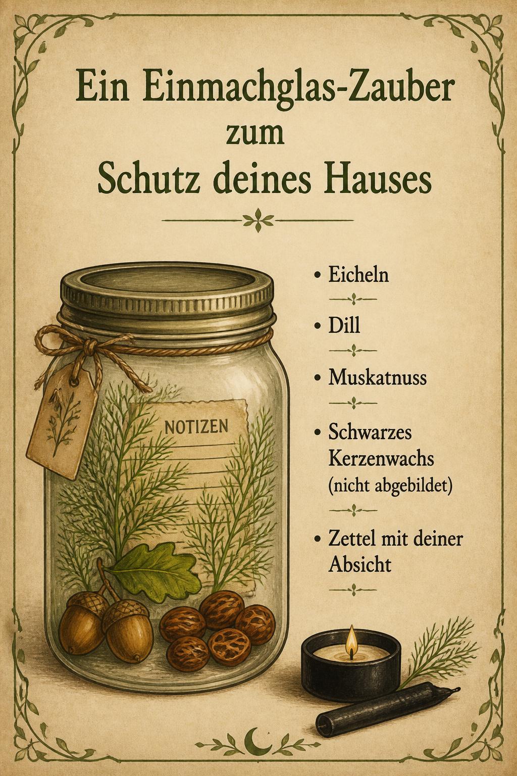 Ein Einmachglas-Zauber zum Schutz deines Hauses