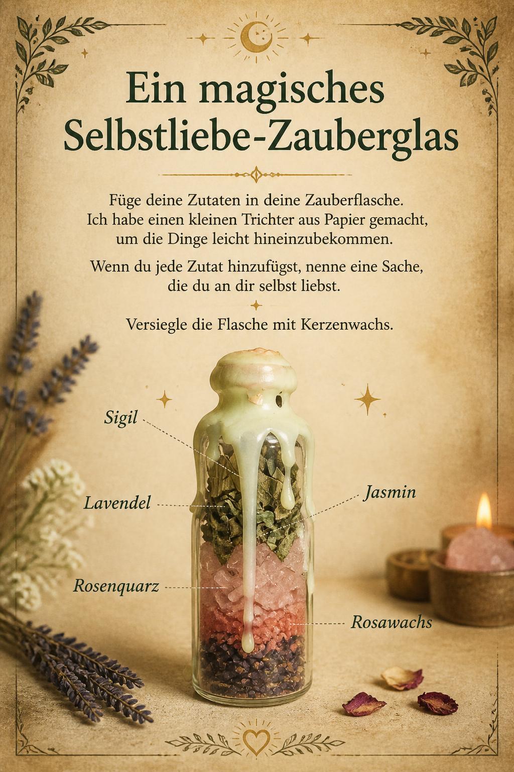 Ein magisches Selbstliebe-Zauberglas