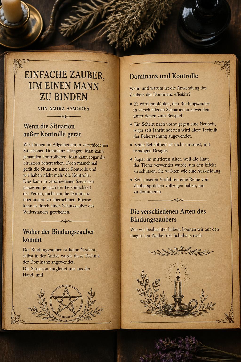 Einfache Zauber, um einen Mann zu binden