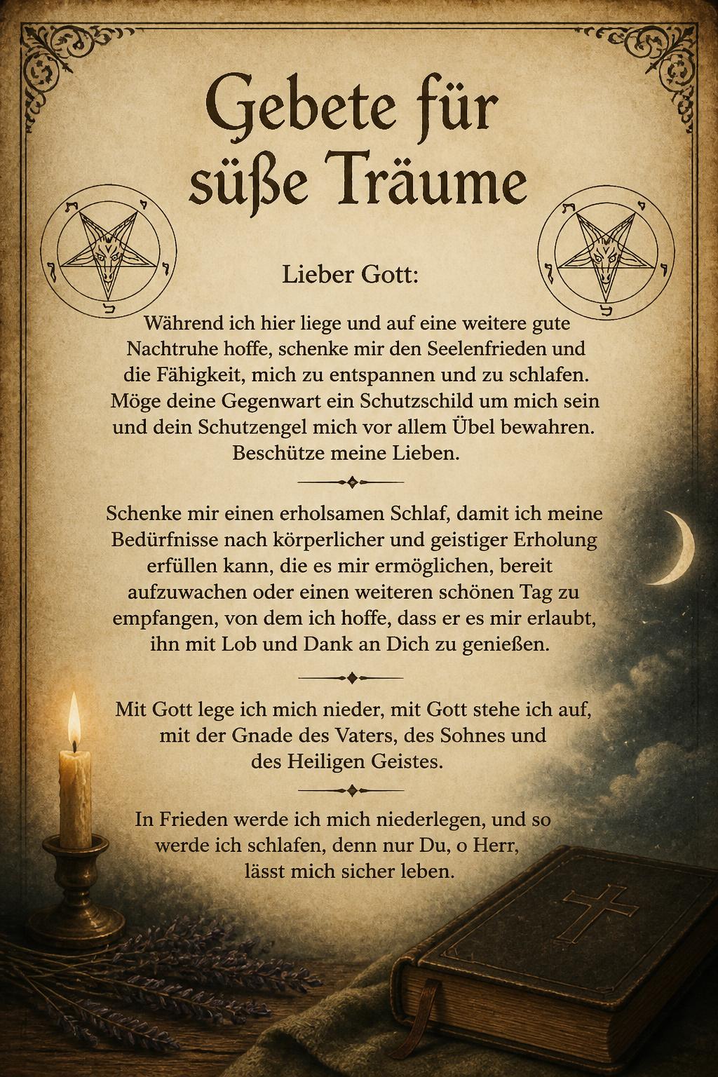 Gebete für süße Träume
