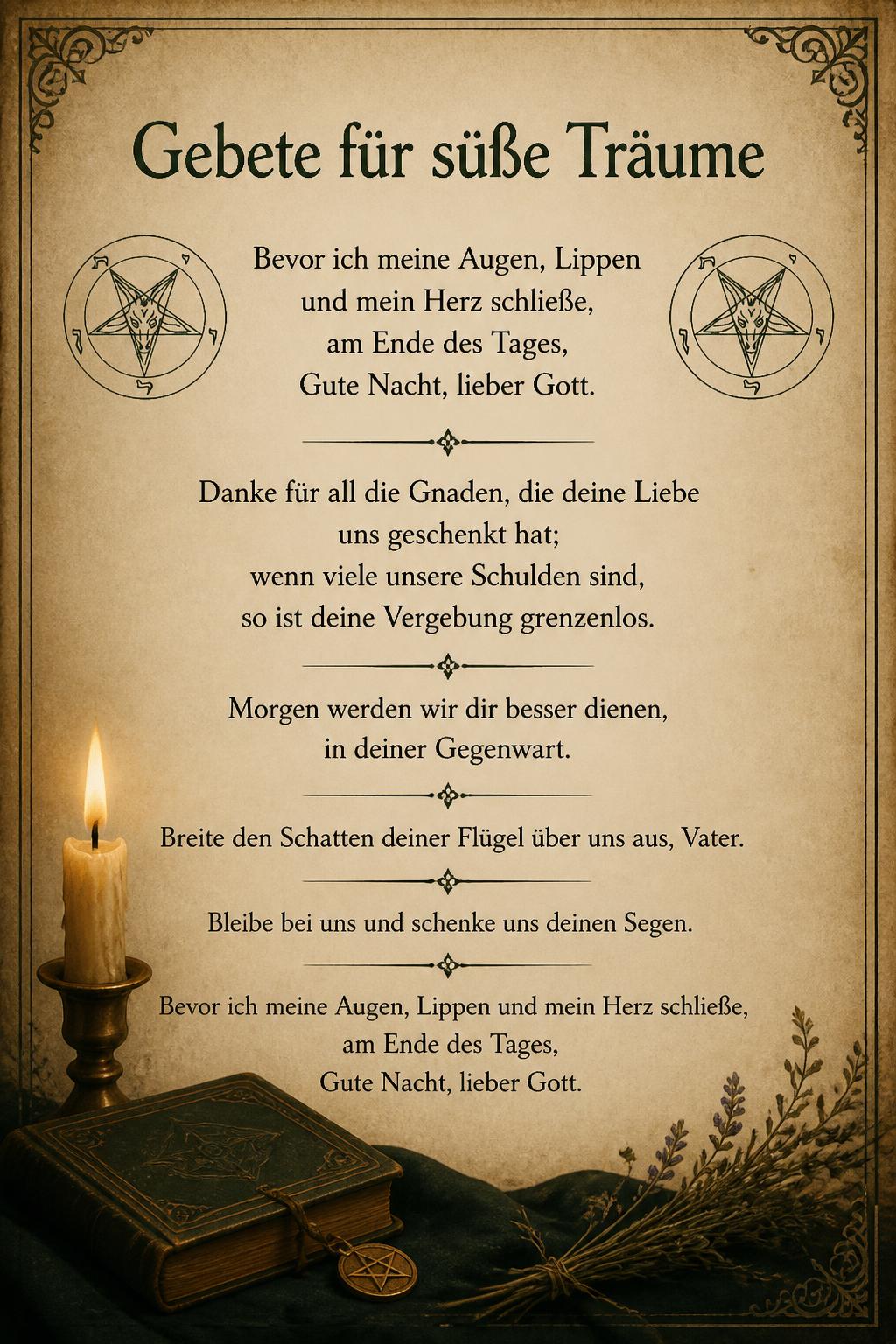 Gebete für süße Träume