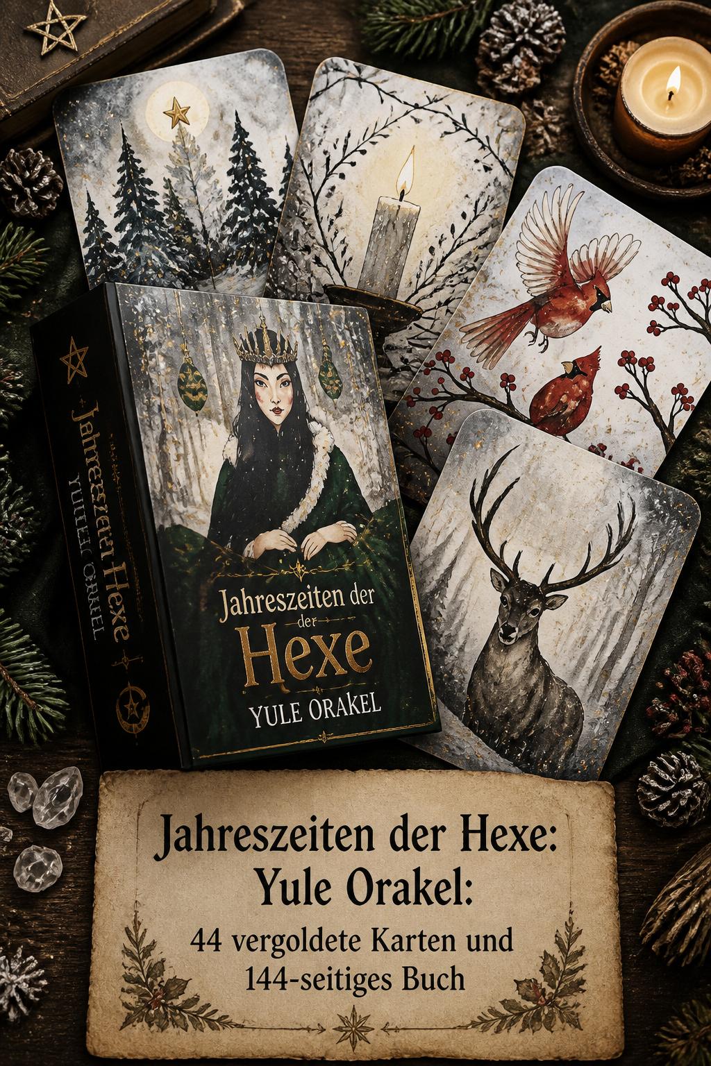 Jahreszeiten der Hexe: Yule Orakel: 44 vergoldete Karten und 144-seitiges Buch