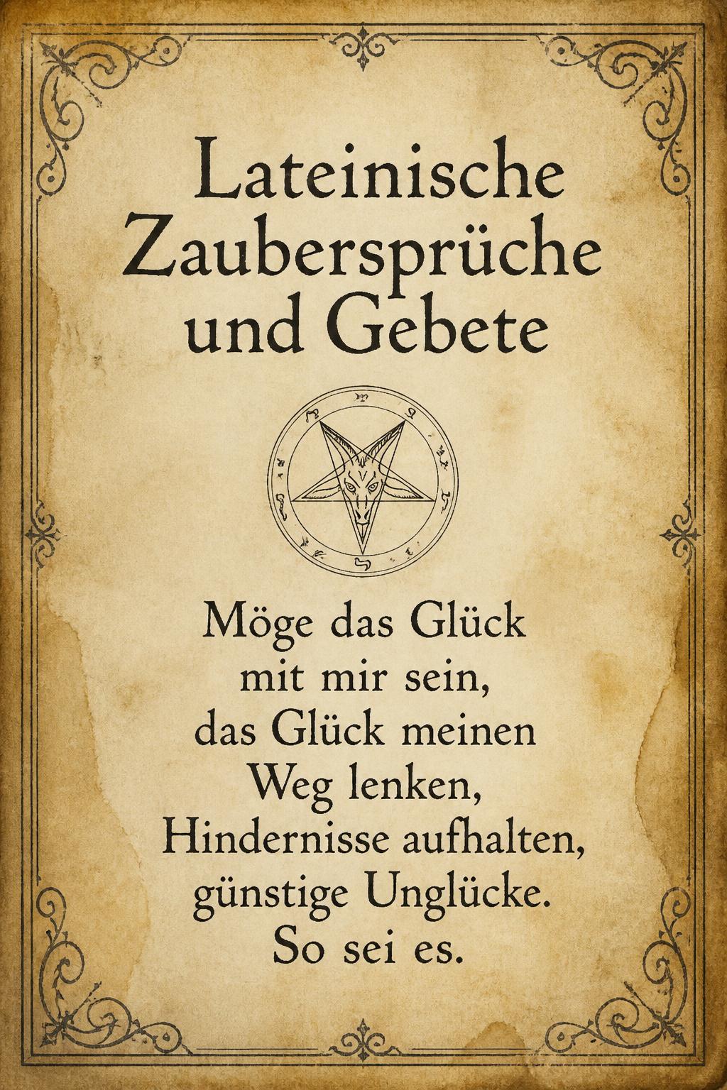 Lateinische Zaubersprüche und Gebete
