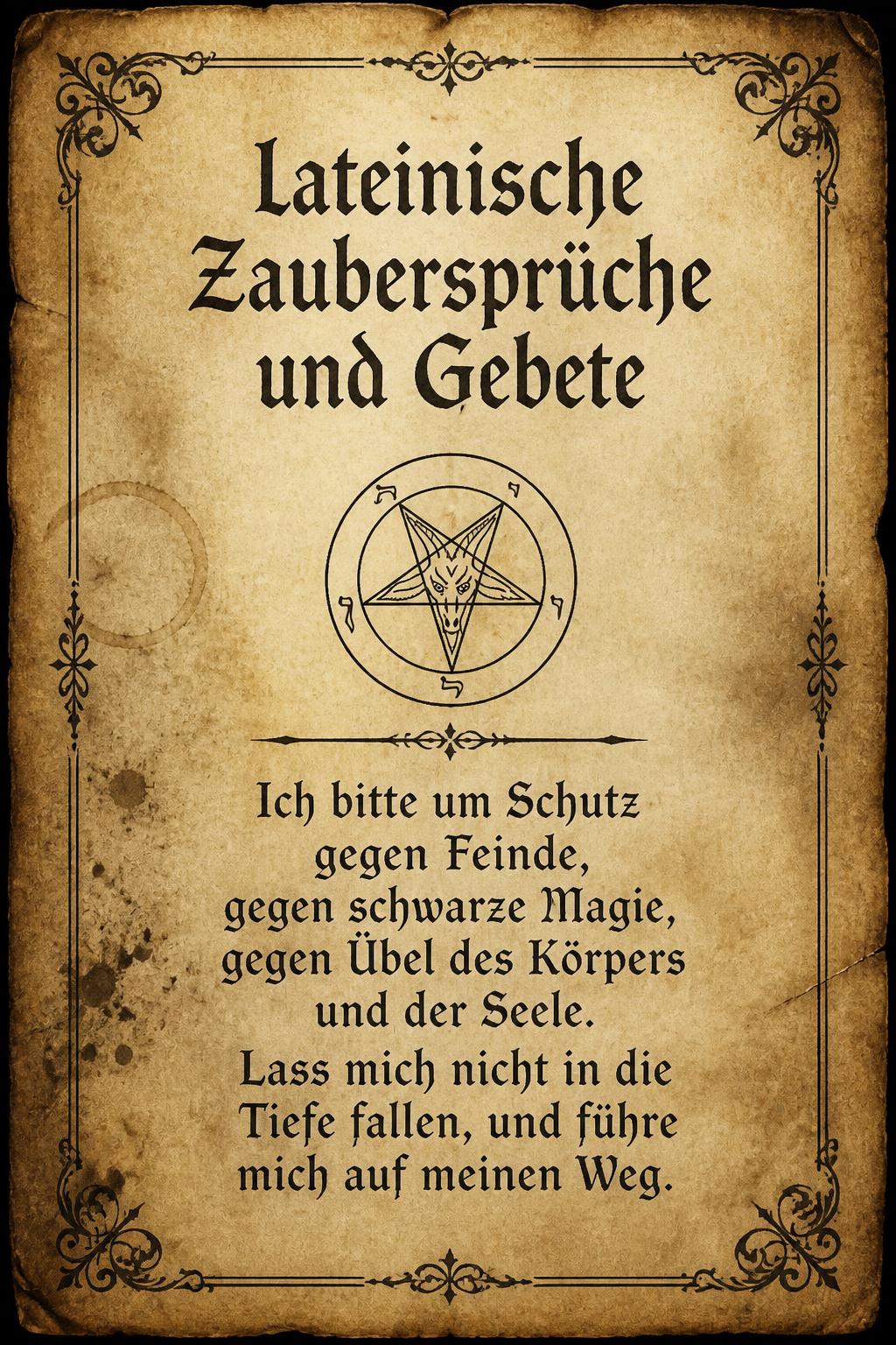 Lateinische Zaubersprüche und Gebete