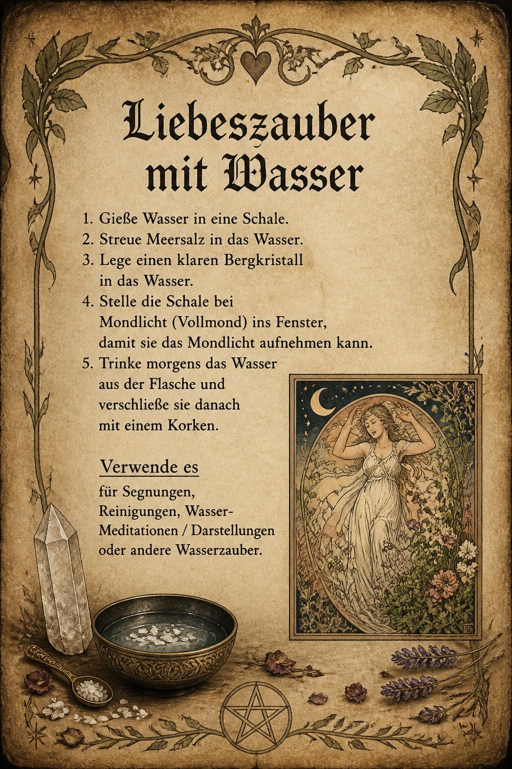 Liebeszauber mit Wasser