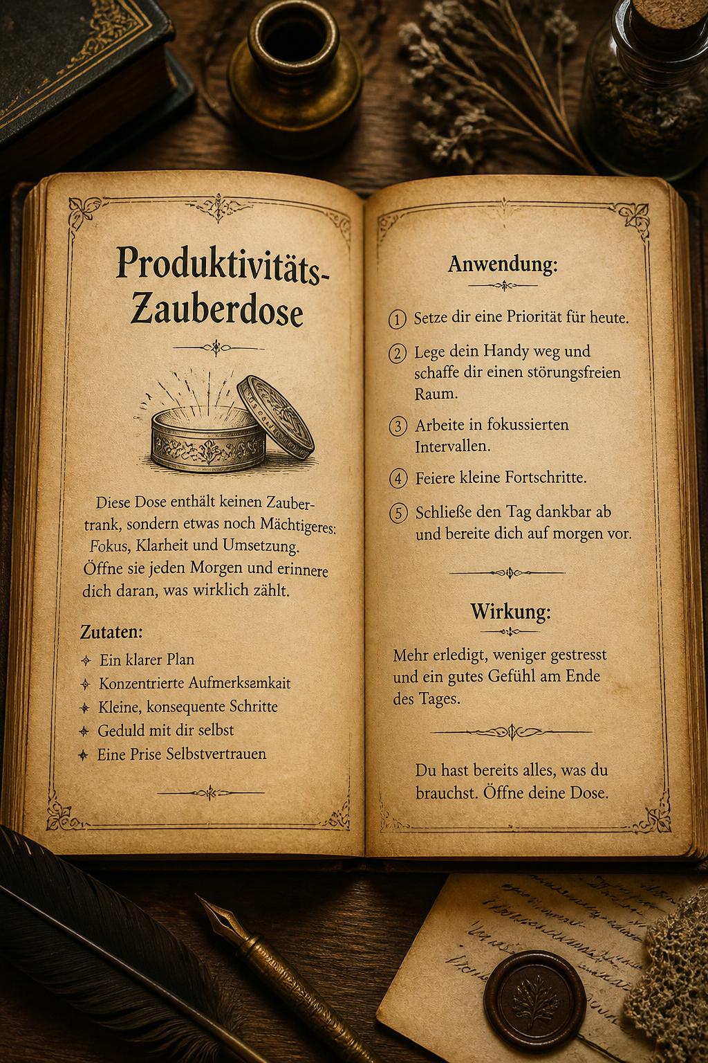 Produktivitäts-Zauberdose
