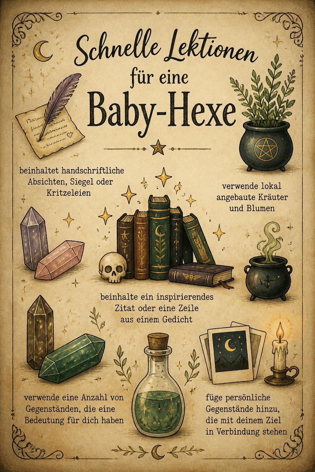 Schnelle Lektionen für eine Baby-Hexe