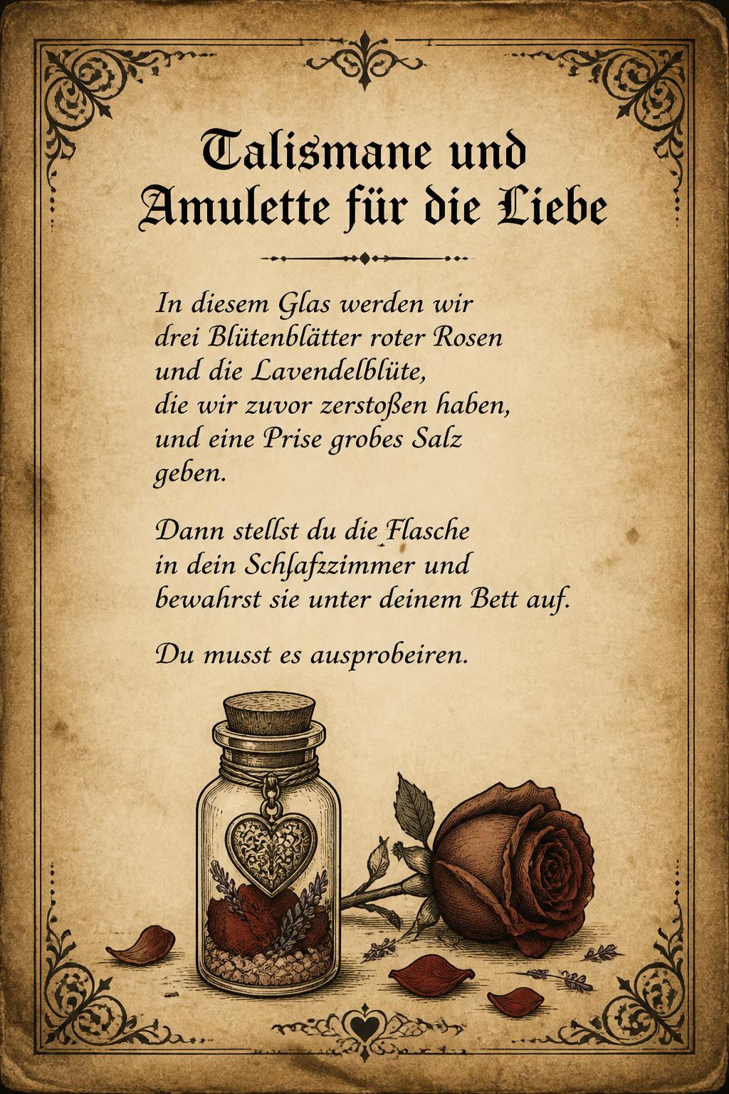 Talismane und Amulette für die Liebe