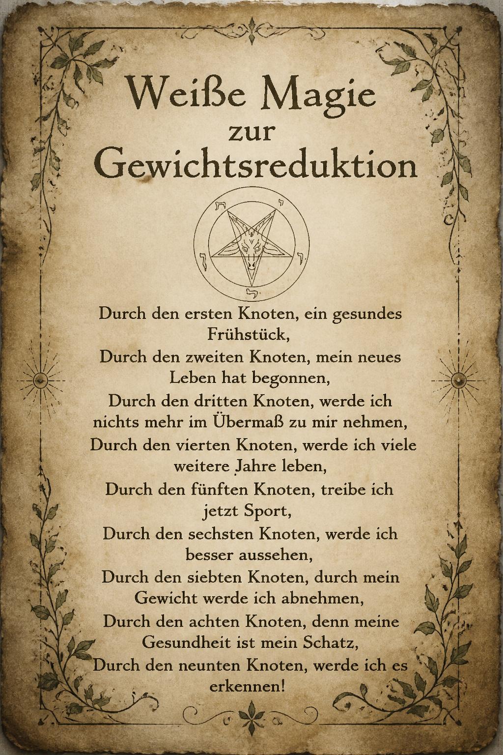 Weiße Magie zur Gewichtsreduktion