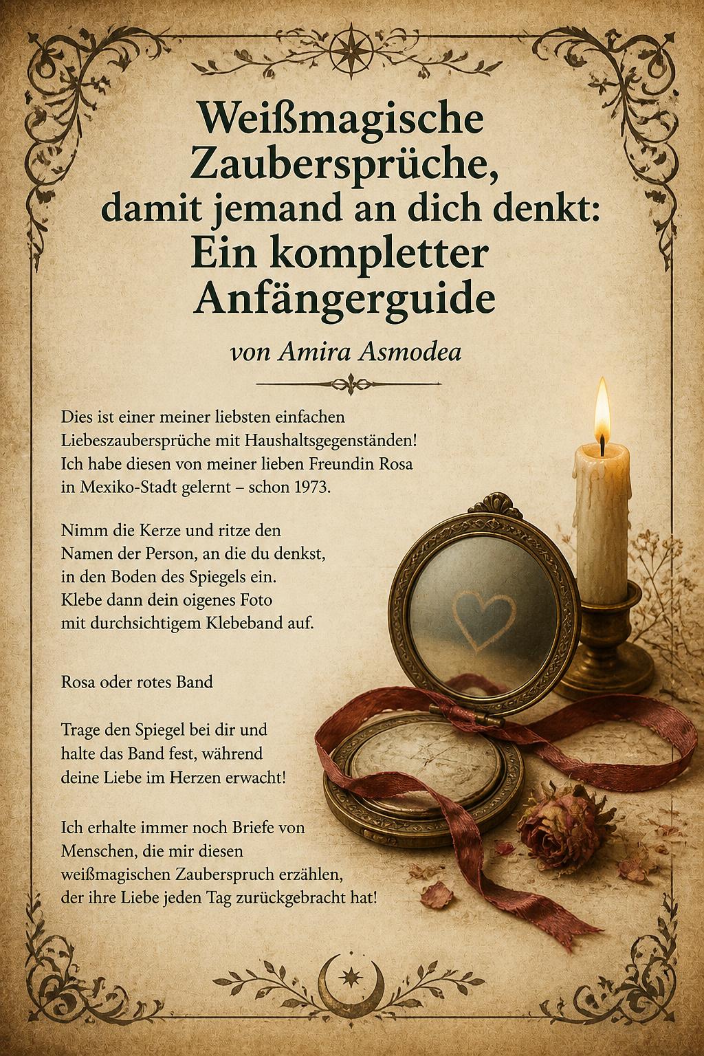 White Magic Spells to Make Someone Think About You Weißmagische Zaubersprüche, damit jemand an dich denkt: Ein kompletter Anfängerguide von Amira Asmodea