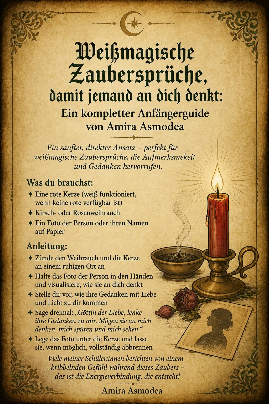 White Magic Spells to Make Someone Think About You Weißmagische Zaubersprüche, damit jemand an dich denkt: Ein kompletter Anfängerguide von Amira Asmodea