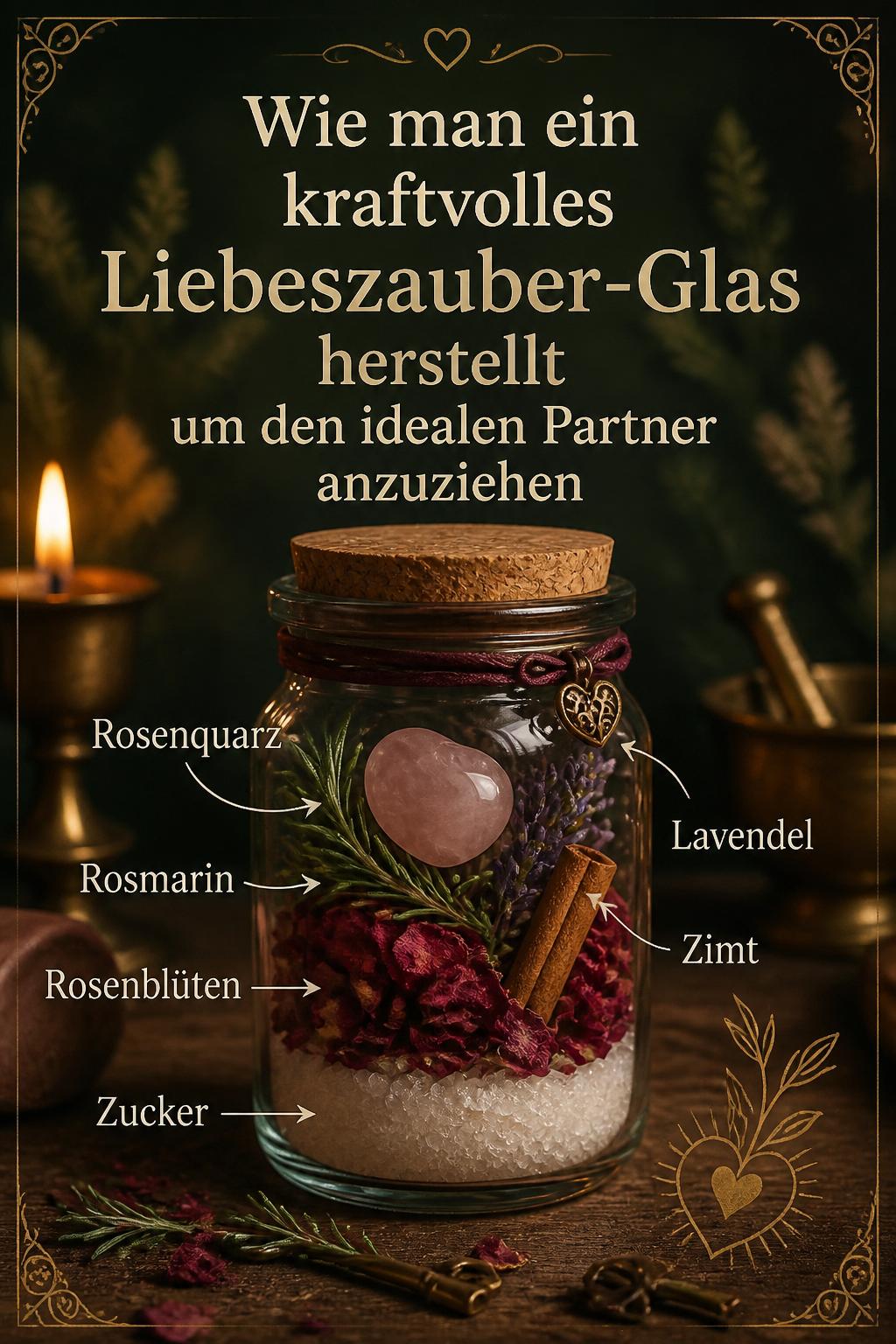 Wie man ein kraftvolles Liebeszauber-Glas herstellt, um den idealen Partner anzuziehen