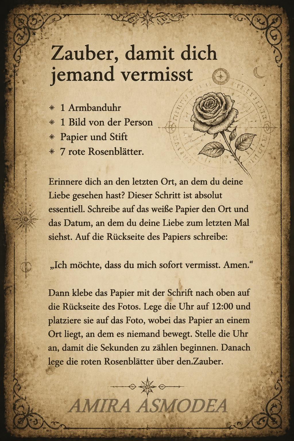 Zauber, damit dich jemand vermisst