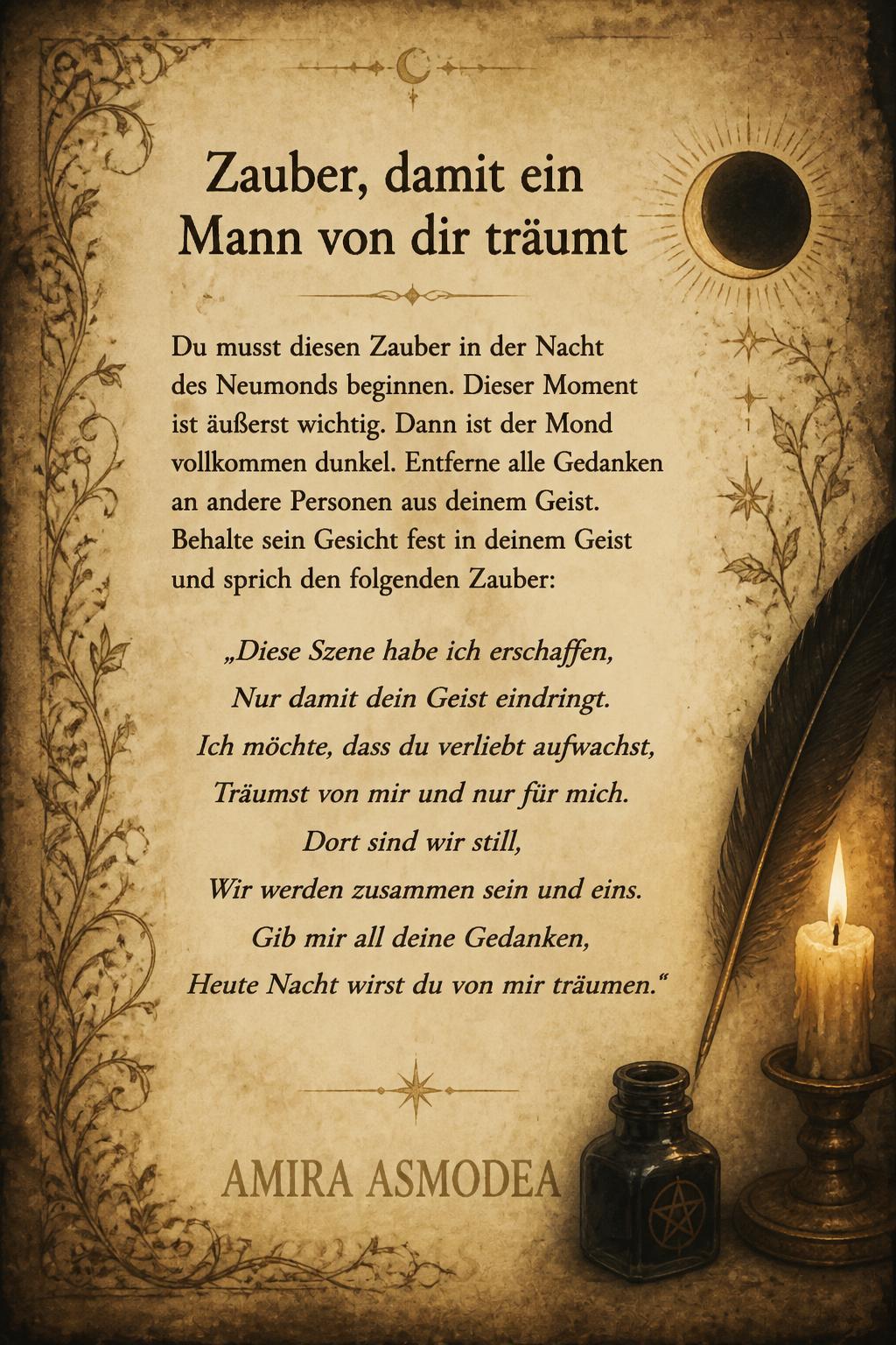 Zauber, damit ein Mann von dir träumt