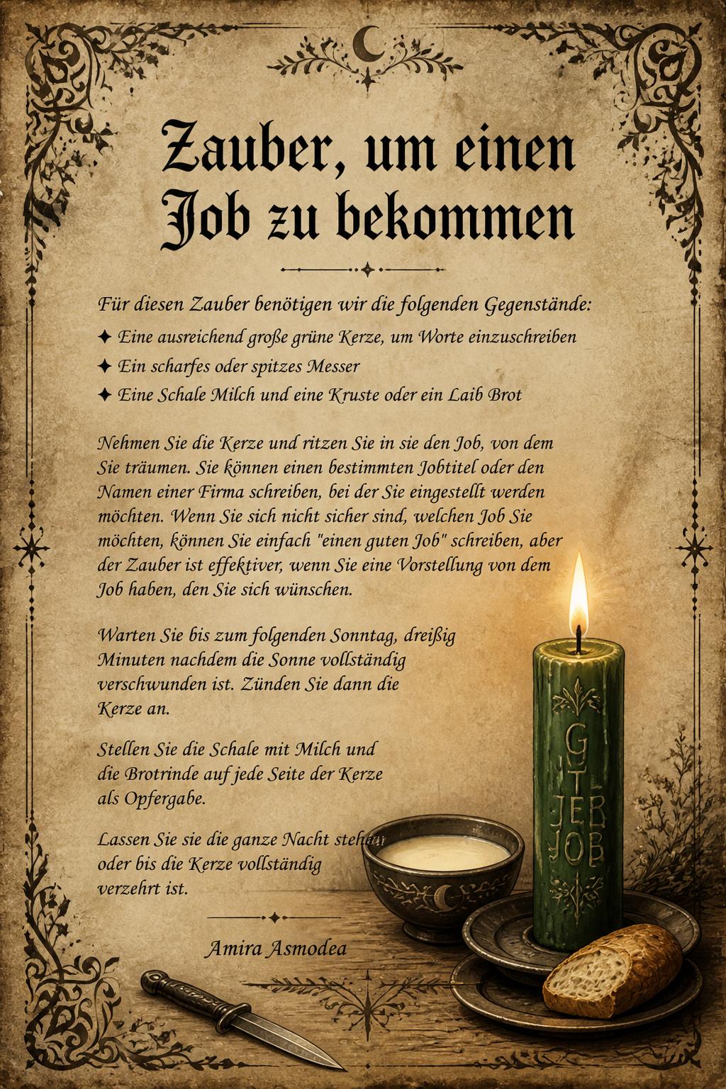 Zauber, um einen Job zu bekommen Zauber, um einen Job zu bekommen