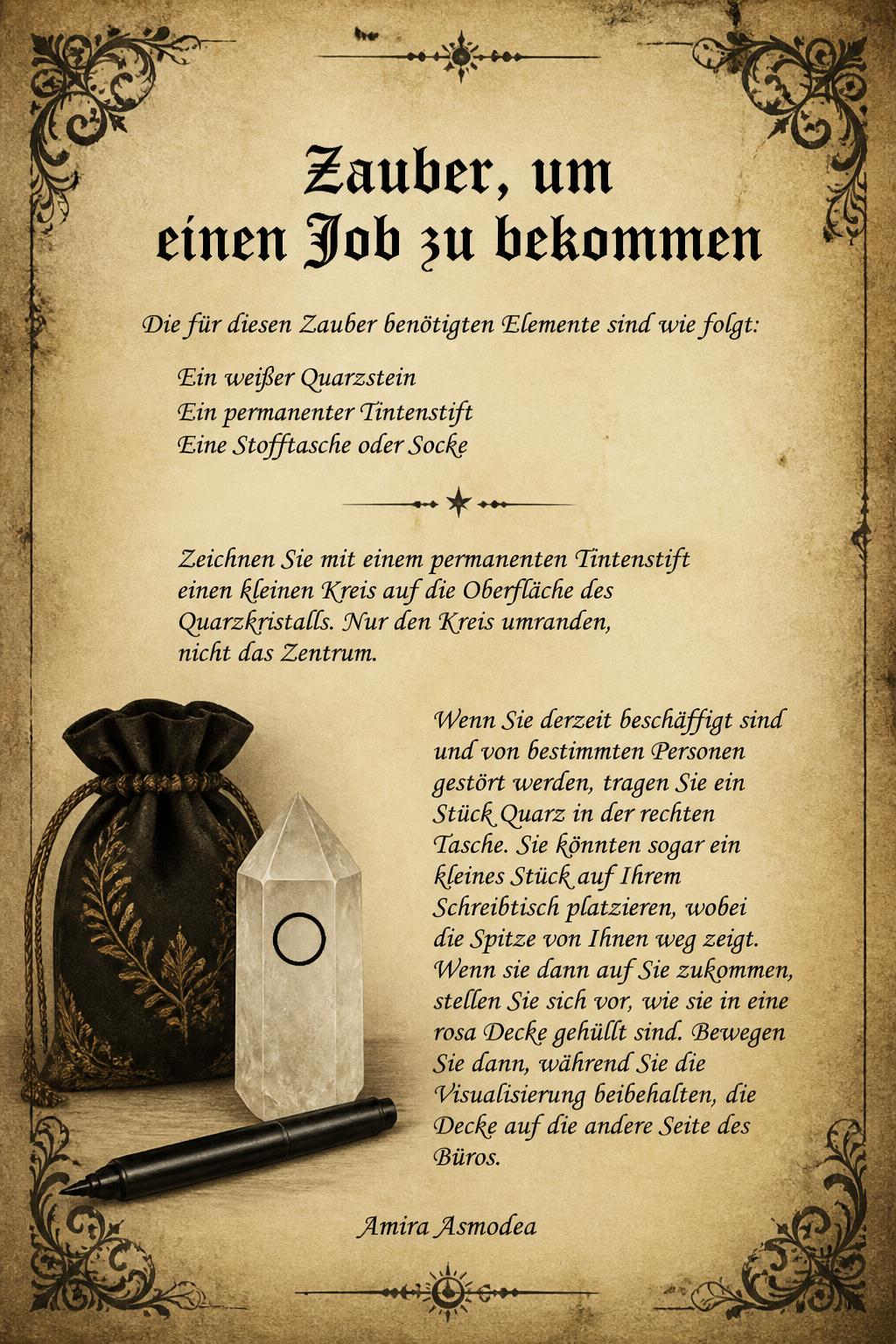 Zauber, um einen Job zu bekommen