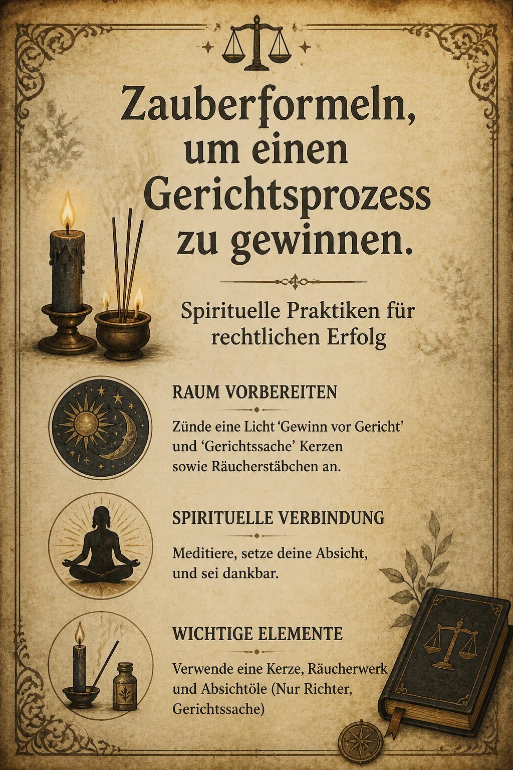 Zauberformeln, um einen Gerichtsprozess zu gewinnen. Spirituelle Praktiken für rechtlichen Erfolg