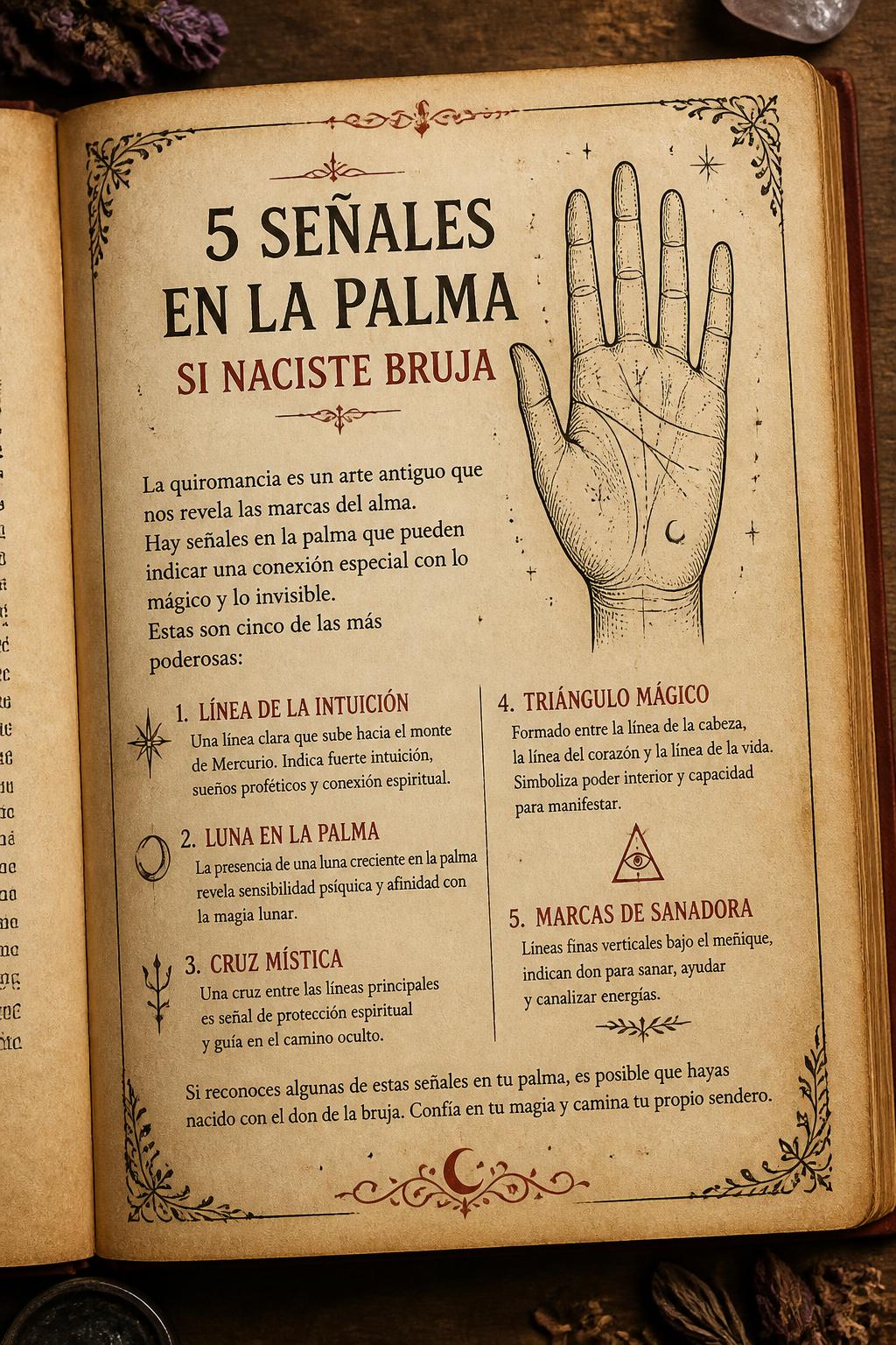5 señales en la palma si naciste bruja