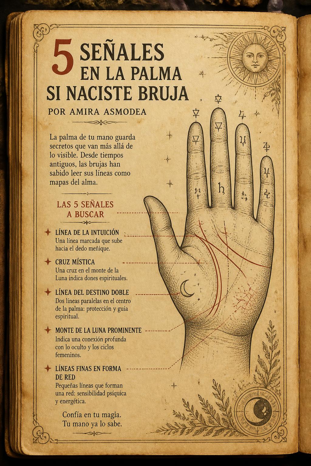 5 señales en la palma si naciste bruja