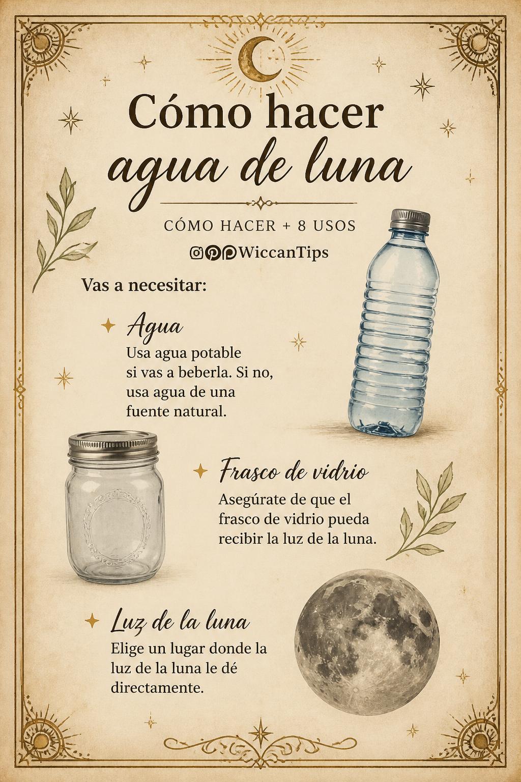 Cómo hacer agua de luna