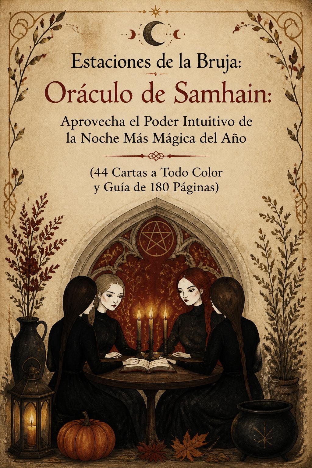 Estaciones de la Bruja: Oráculo de Samhain: Aprovecha el Poder Intuitivo de la Noche Más Mágica del Año (44 Cartas a Todo Color y Guía de 180 Páginas)