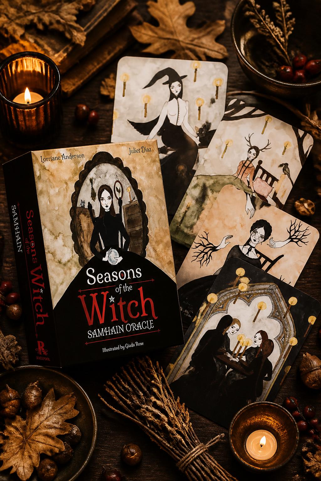 Estaciones de la Bruja: Oráculo de Samhain: Aprovecha el Poder Intuitivo de la Noche Más Mágica del Año (44 Cartas a Todo Color y Guía de 180 Páginas)