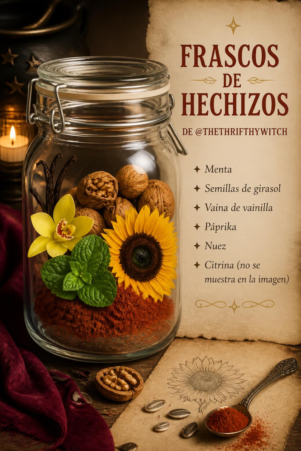 Frascos de Hechizos de @thethrifthywitch