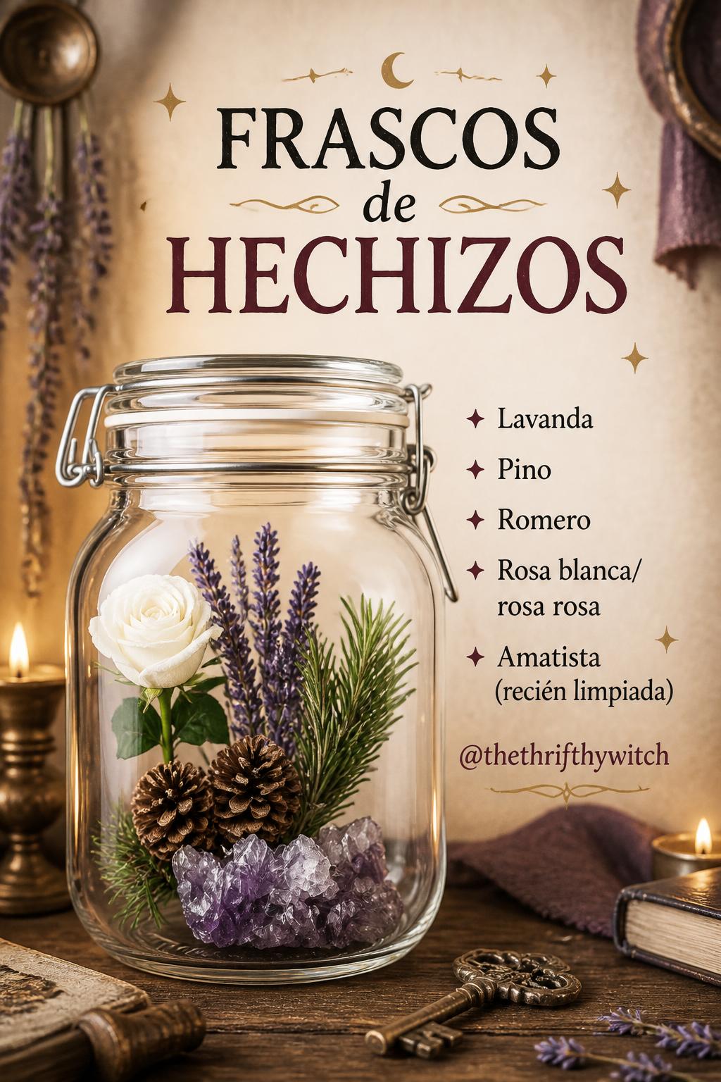 Frascos de Hechizos de @thethrifthywitch