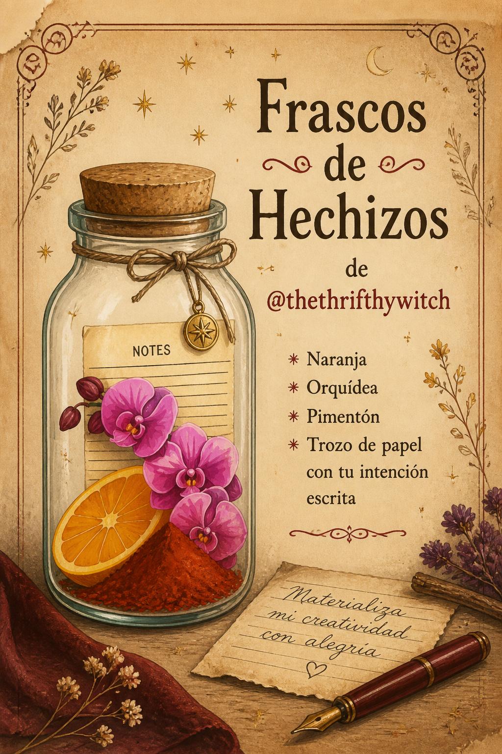 Frascos de Hechizos de @thethrifthywitch