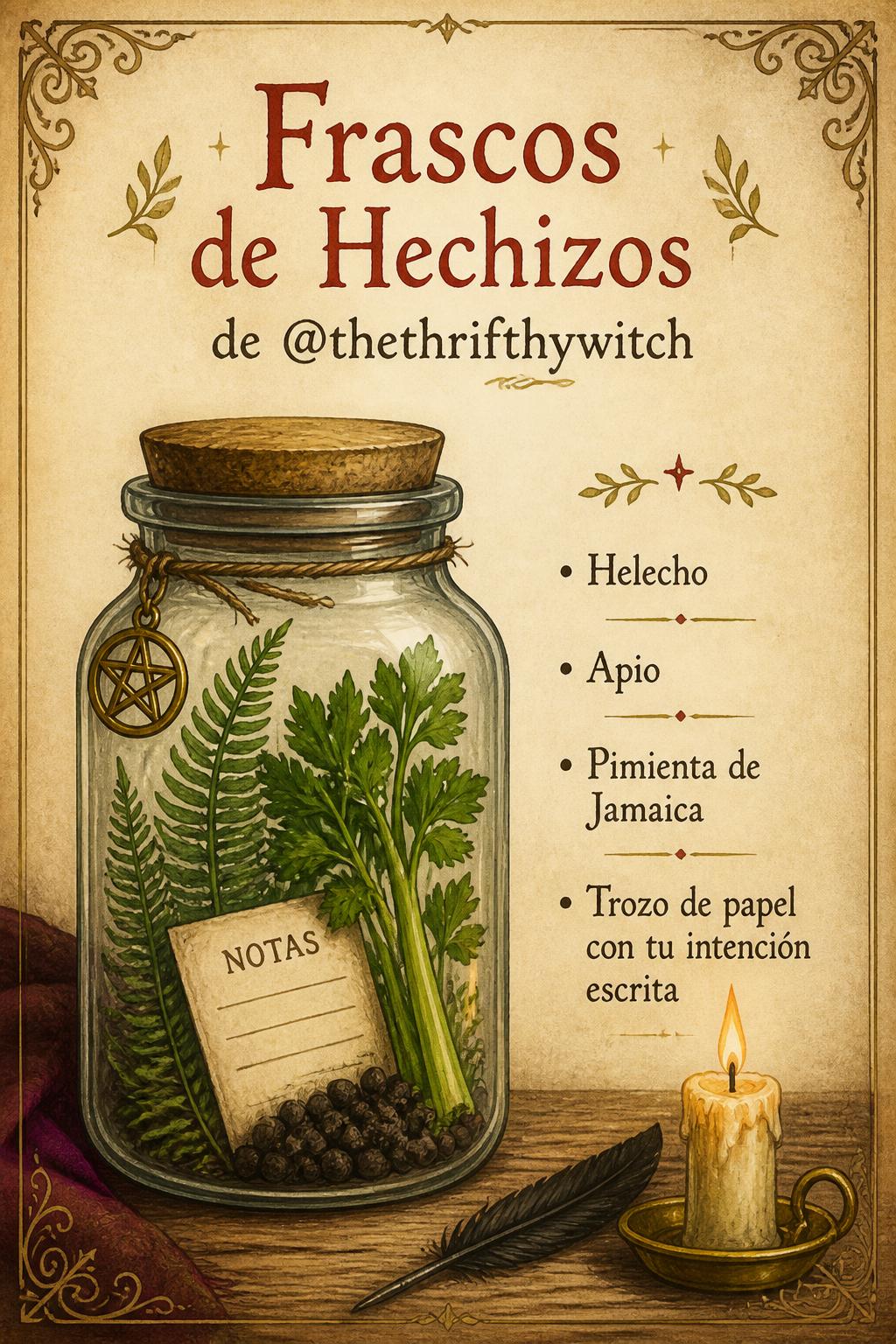 Frascos de Hechizos de @thethrifthywitch