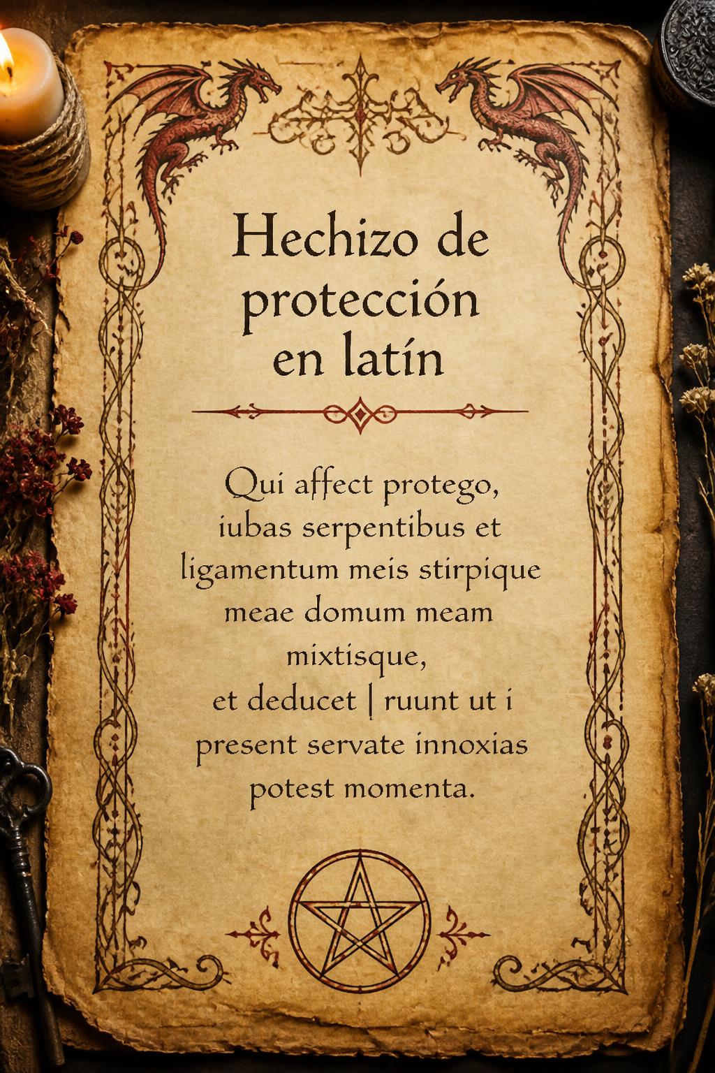 Hechizo de protección en latín
