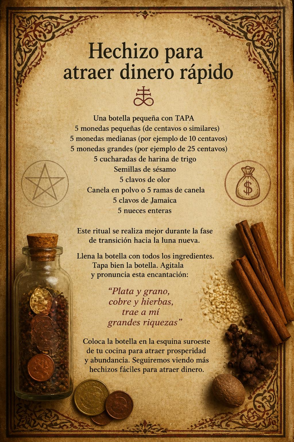 Hechizo para atraer dinero rápido