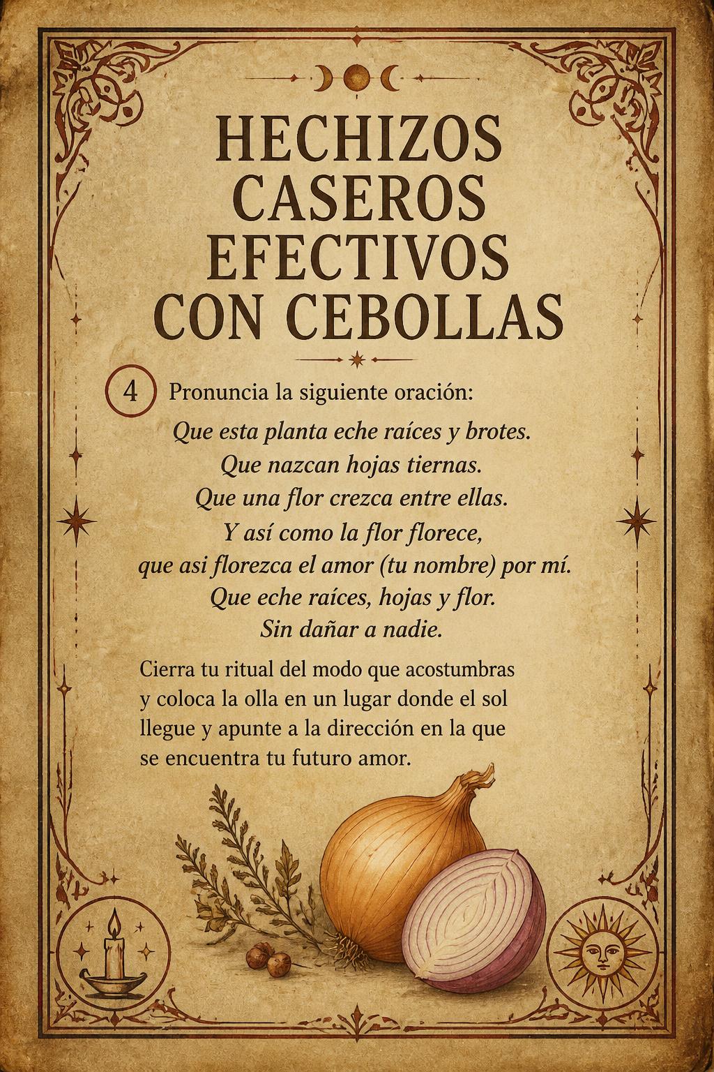 Hechizos caseros efectivos con cebollas