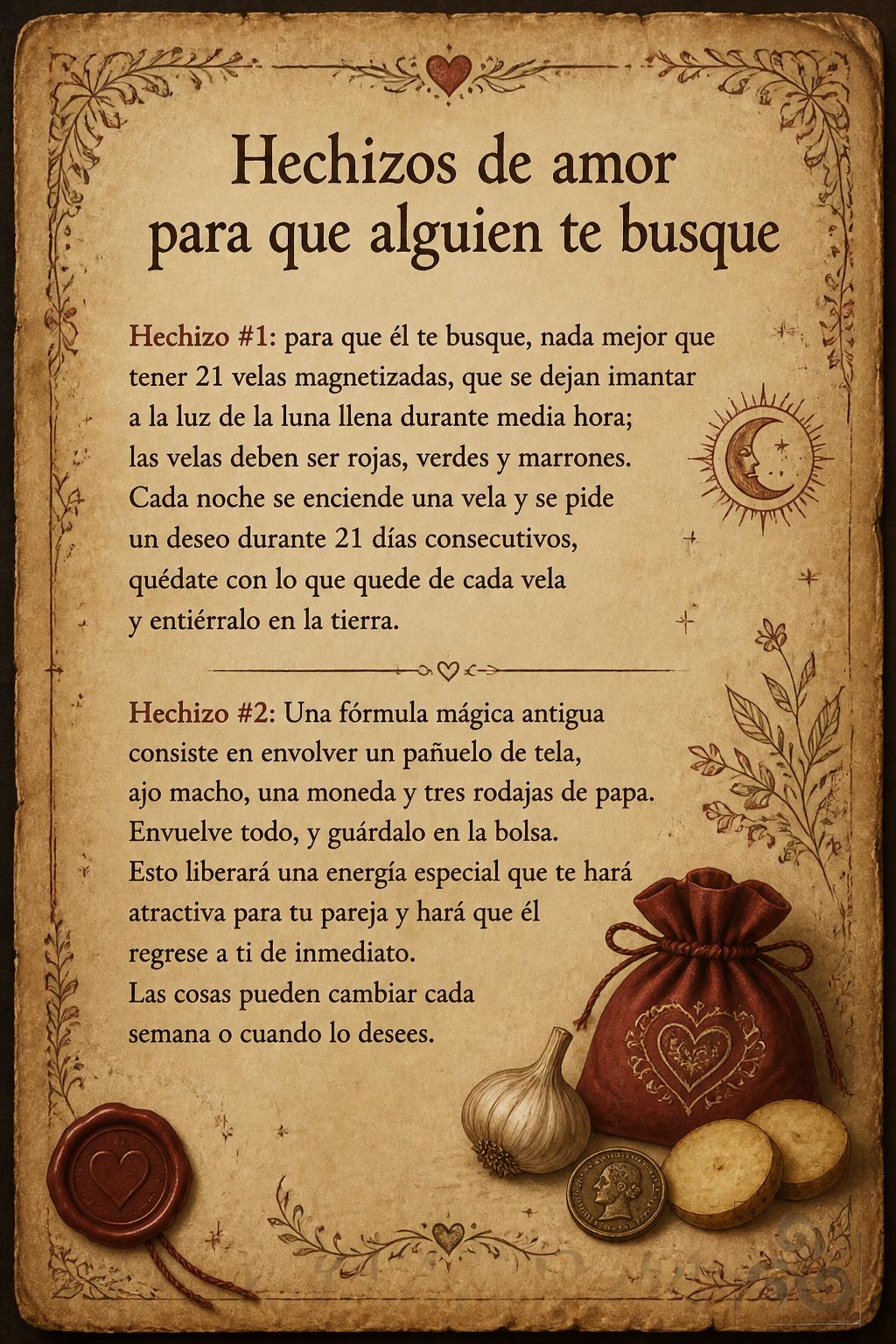Hechizos de amor para que alguien te busque
