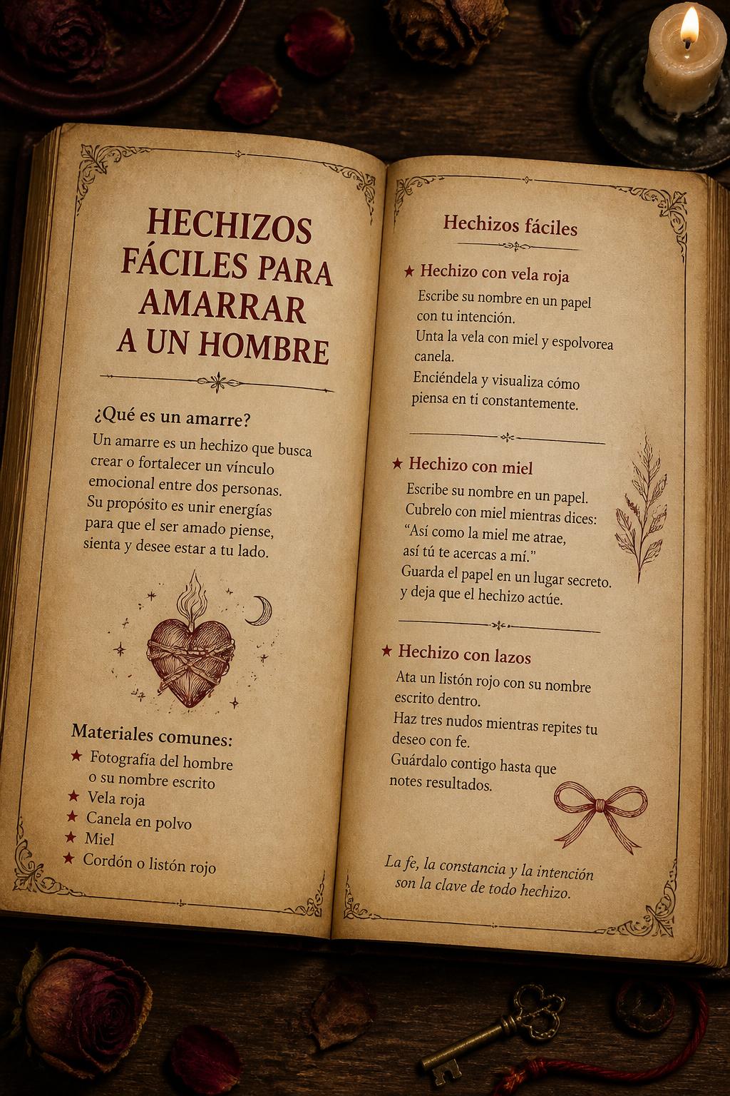 Hechizos fáciles para amarrar a un hombre