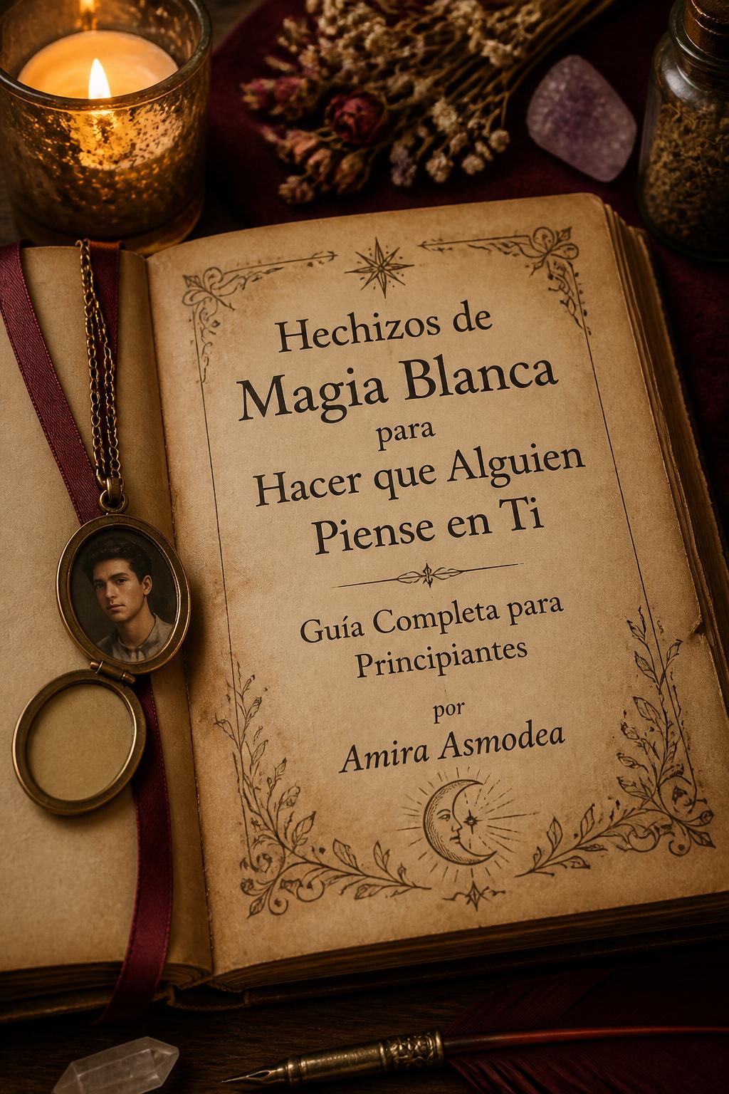 Hechizos de Magia Blanca para Hacer que Alguien Piense en Ti: Guía Completa para Principiantes por Amira Asmodea