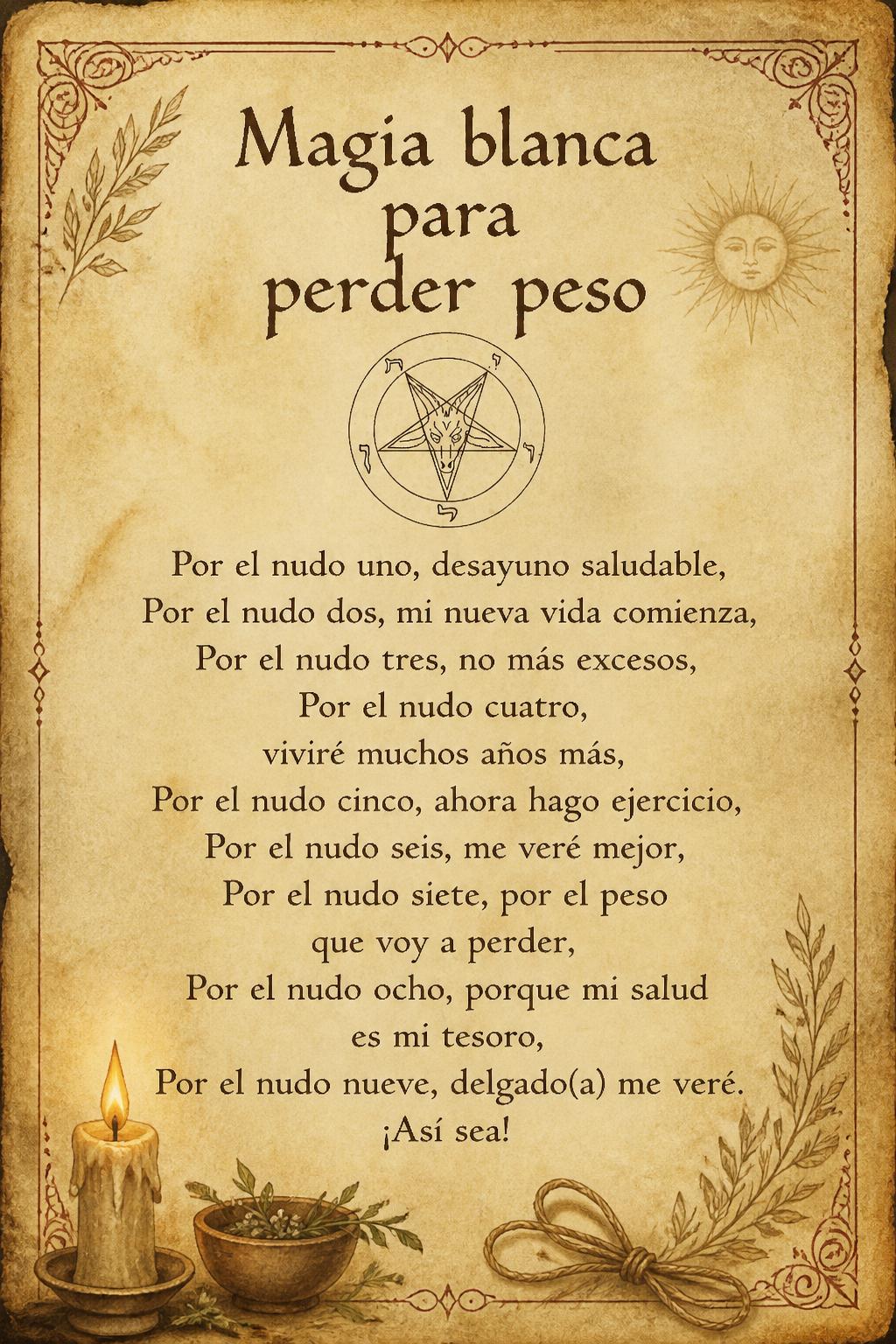 Magia blanca para perder peso