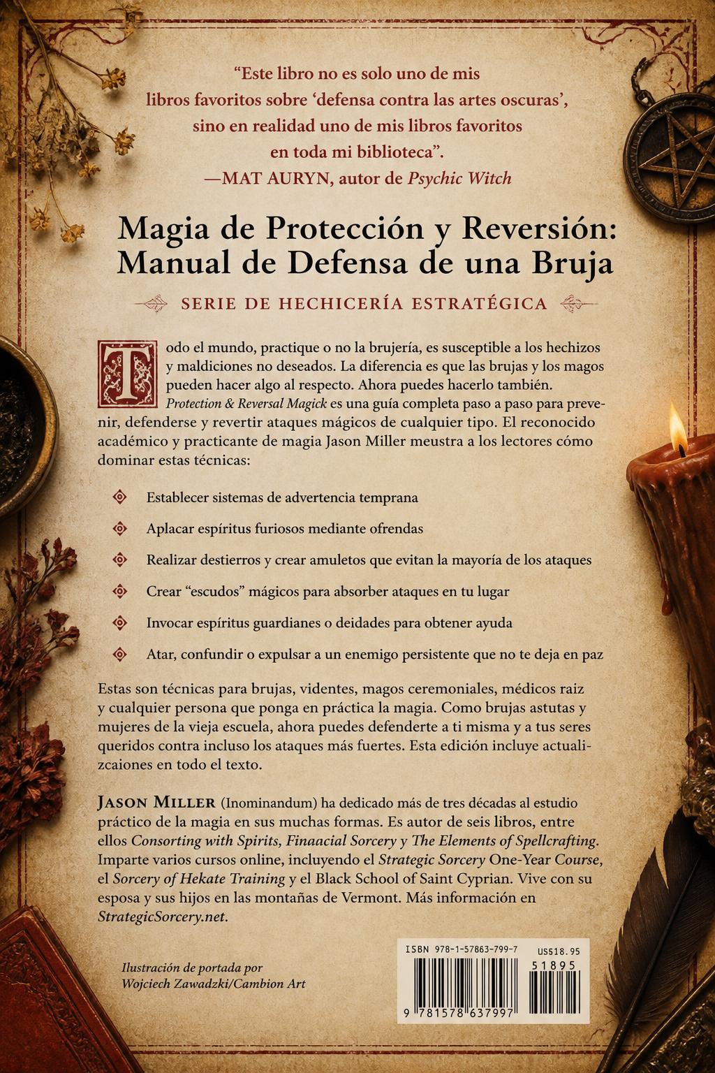 Magia de Protección y Reversión: Manual de Defensa de una Bruja (Serie de Hechicería Estratégica)
